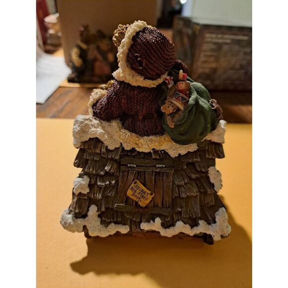 Boyds Bears Vintage Santa Bear Music Box Christmas Holiday Rooftop 4.5" Figurine - Picture 5 of 8